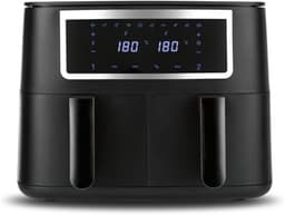 Dubbele airfryer - Dubbele Heteluchtfriteuse 2x4 Liter met Touchscreen, Synchro-kookzones, 10 Programma's, 2600W, Vetarm Frituren, Airfryer XXL voor Gezinnen — thumbnail 1