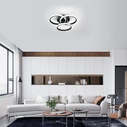 Dimbare LED-plafondlamp 40CM, 42W - Modern zwart met afstandsbediening — thumbnail 3