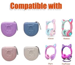 Tas voor Draadloze Over-Ear Koptelefoons voor Kinderen - Blauw — thumbnail 3