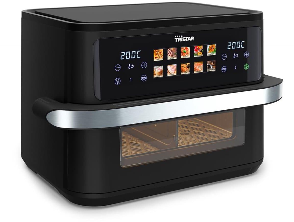 Tristar Dualzone Flex Airfryer 10 L – 2800 W – Dubbele Heteluchtfriteuse – 8 Programma’s – Zwart & RVS – Digitaal Display – FR-9078 — afbeelding 1