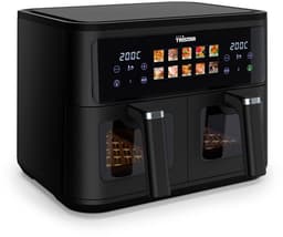Dubbele Airfryer 9L – 2 Manden – 10 Programma’s – 2500W – Digitaal Touchscreen – Tristar FR-9075 – Zwart — thumbnail 1