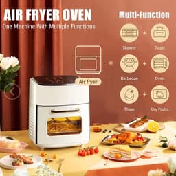 Grote Capaciteit Airfryer met LED Touchscreen - Gezond Bakken, Braden en Frituren - 15L — thumbnail 4