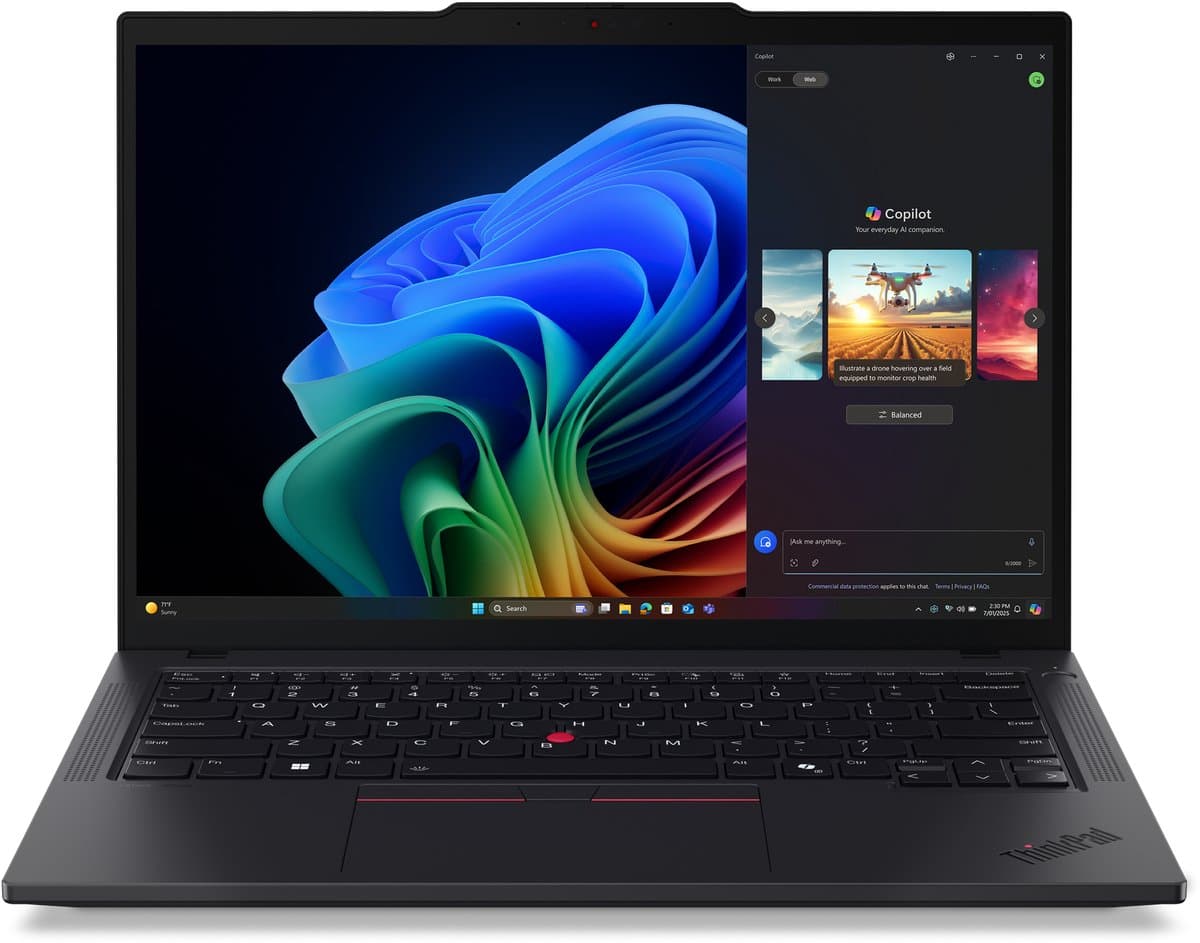 Lenovo ThinkPad T14 Gen 6 (AMD) Copilot+ PC AMD Ryzen AI 7 PRO 350 Laptop 35,6 cm (14") WUXGA 64 GB DDR5-SDRAM 1 TB SSD Wi-Fi 7 (802.11be) Windows 11 Pro Engels Zwart — afbeelding 1