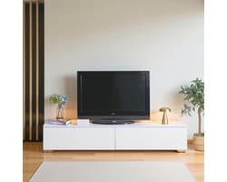 Moderne TV Kast met LED Verlichting - Wand- of Staande Opstelling - 180 cm