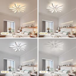 Dimbare LED-Plafondlamp met Afstandsbediening - Moderne Kleurveranderende Plafondverlichting 48W 5400LM Dia71cm — thumbnail 1