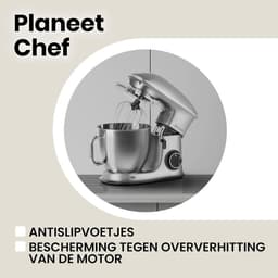 2200W Keukenmachine met 6,5L Mengkom en 7 Snelheden voor Bakken — thumbnail 4