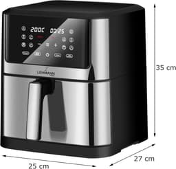 Grote luchtfriteuse met 8L capaciteit, 12 programma's en handmatige instelling, led-touch-display, vaatwasmachinebestendig — thumbnail 5