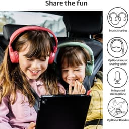 Koptelefoon kinderen met draad - Kinderkoptelefoon - Bedrade hoofdtelefoon - Veilig volume - School - Tablet - Laptop - Reizen - Muziek luisteren — thumbnail 3