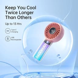 Draagbare ventilator met krachtige wind en USB-oplaadbaar ontwerp — thumbnail 4