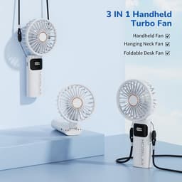 Draagbare Miniventilator 5200 mAh - Oplaadbare USB Ventilator met 6 Snelheidsniveaus | Opvouwbare Handventilator voor Thuis, Kantoor en Buiten — thumbnail 5