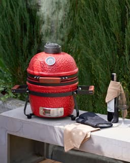 BELIANI KAMADO - Mini houtskoolgrill - Rood - Keramiek — thumbnail 2