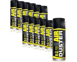 Oputec 12 x 400ml spray – air duster / drukluchtreiniger – toetsenbord reiniger met verlengstuk – Made in Germany