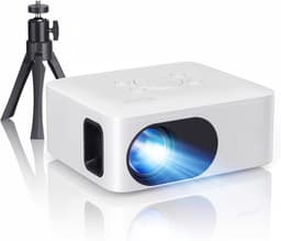 SCH® Draagbare beamer - Beamer - Projector - Mini Beamer - Wit - 15cm x 12cm x 7cm — thumbnail 1