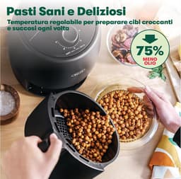 Handmatige heteluchtfriteuse 2 liter - 5-in-1 multikoker met antiaanbaklaag en vaatwasserbestendige accessoires — thumbnail 4