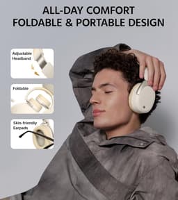 Draadloze Over-Ear Hoofdtelefoon met -45 dB ANC, 94 Uur Accu, Hi-Res Geluid, Ruimtelijke Audio en Snelle Oplading — thumbnail 3