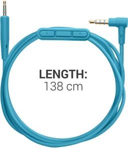 kwmobile koptelefoonkabel geschikt voor Bose QuietComfort 35 / 35II / 25 / QC25 / QC35 II / QC35 / On-Ear 2 / OE2 / OE2i / SoundTrue - Reservekabel 140 cm - Met microfoon en volumeregelaar - 3,5 mm aansluiting — thumbnail 4
