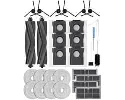 28 stuks accessoires voor de Dreame X40 Ultra/L40 Ultra /X40 Master/Mova P50 Pro Ultra robotstofzuiger,1 hoofdborstel, 4 HEPA-filters actieve koolfilter, 6 zijborstels