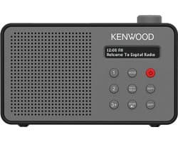 Kenwood CR-M25DAB Draagbare DAB+ radio met automatische veiligheidswaarschuwingsfunctie - Grijs