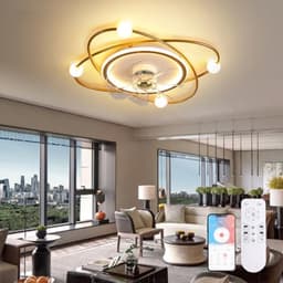 Dimbare LED Plafondventilator met Verlichting en Timer voor Woonkamer en Slaapkamer — thumbnail 3