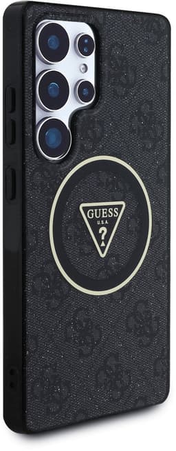 Guess IML 4G Glitter en Triangle Logo geschikt voor Samsung Galaxy S25 Ultra - Geschikt voor MagSafe - Grijs — thumbnail 6