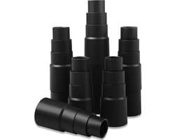 Stofzuigerslang adapter 4 lagen zwart - slangverloopstuk 25 mm tot 42 mm - 6 stuks
