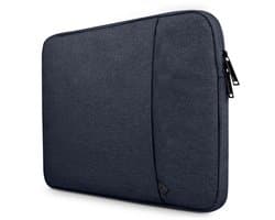 Laptophoes - Geschikt voor 15.6 / 16.3 / 17 inch - 3-laags bescherming - Laptop Sleeve - Laptop Cover - 2 afsluitbare vakken -Blauw