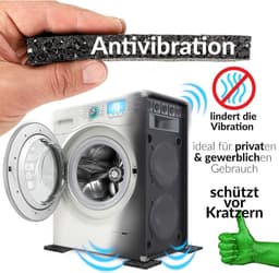 Lexium Anti Trillingsmat Wasmachine - en Wasdroger - Geluidsdempende Antislip Mat - Rubber Mat Trillingsdempers - Trillingsdempers wasmachine – Extra dik - Voetjes wasmachine & droger - Wasmachine demper – Anti trillings - vibratie - dempers pads – A — thumbnail 3