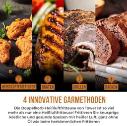 Luchtfriteuse met dubbele mand 9L en digitaal bedieningspaneel - 10 voorinstellingen — thumbnail 4