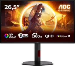 AOC G4 Q27G4SDR - QHD OLED Gaming Monitor - 360hz - HDMI 2.1 - USB-hub - 27 inch — thumbnail 1