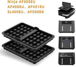 2 stuks Geschikt voor NinjaAF400AF451SL400 AF500 Airpan Accessoires Waffels Silicone Bakplaat- grijs — thumbnail 2