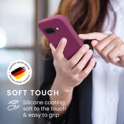 kwmobile telefoonhoesje geschikt voor Google Pixel 9a - Hoesje met siliconen coating - Smartphone case in magenta-lila — thumbnail 4