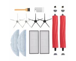 Accessoires voor Roborock S7, S7 Plus, S7 Maxv, S7 MaxV Plus, S7 MaxV Ultra, T7+, 16 stuks vervangende onderdelen voor Roborock S7 zuigstation, 4 doekjes, 4 filters, 4 zijborstels, 2 rollenborstels, 2 gereedschappen