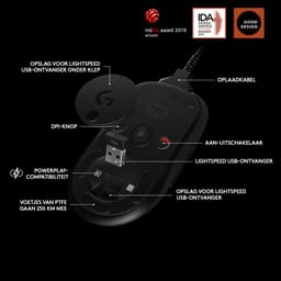 Logitech G PRO - Draadloze Gaming & eSports Muis - 25K DPI HERO sensor - Zwart — thumbnail 5