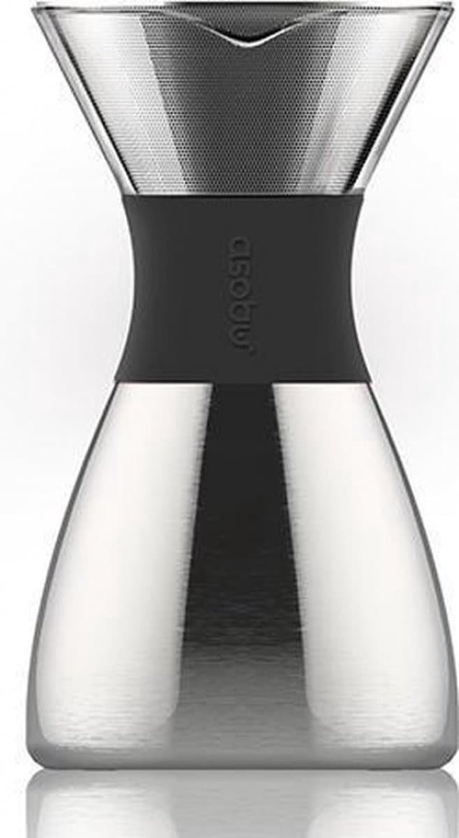 Asobu - Pourover Insulated Coffee Maker - Silver / Black Cold Brew & Hot possible — afbeelding 1