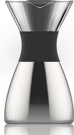 Asobu - Pourover Insulated Coffee Maker - Silver / Black    Cold Brew & Hot possible — thumbnail 1