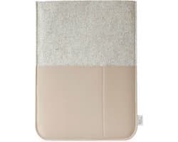 Laptop hoes SAM -14 inch - Laptopsleeve - Beige - Gerecycled wolvilt en appelleer - Duurzaam