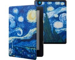 Lunso Geschikt voor Kobo Aura Edition 2 hoes (6 inch) - sleepcover - Van Gogh Sterrennacht