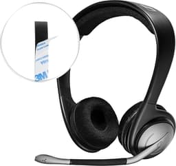 kwmobile 2x hoofdbandkussentjes geschikt voor Sennheiser HD25 / HD25-1 II / HD250BT - Kunstlederen hoofdbandkussentjes hoofdtelefoon in zwart — thumbnail 4