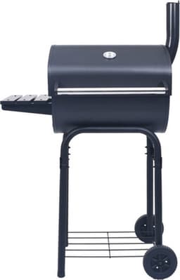 vidaXL Houtskoolbarbecue roker met onderschap zwart — thumbnail 5