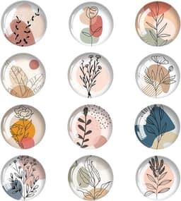 Fridge magnets 30mm - glazen bloemen - kleurrijke decoratie - personaliseer je koelkast - ShopVlot — thumbnail 1