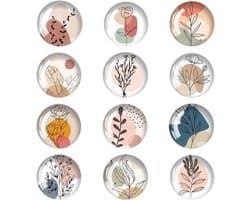 Fridge magnets 30mm - glazen bloemen - kleurrijke decoratie - personaliseer je koelkast - ShopVlot