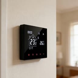 Slimme Thermostaat - Wifi Programmeerbaar - Vloerverwarming Regelen - App Voice Control - 10 x 10 x 7 cm - Zwart — thumbnail 5