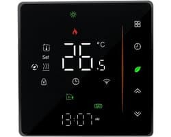 Wifi Thermostaat - Slimme Regelaar - Verwarming Instellen - App Bediening - 48 inch Scherm - Wit