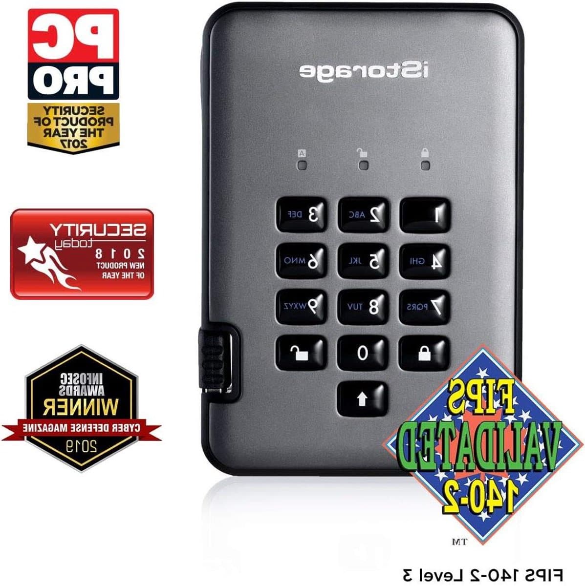 Externe Harde Schijf - Beveiligde Opslag - Digitale Assets Beschermen - FIPS 140-2 Level 3 - 500 GB - Grafiet — afbeelding 1
