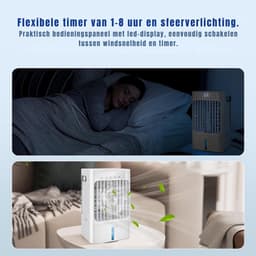 DnA® Airco Zonder Afvoerslang - 4 in 1 Persoonlijke Mini Koelventilator - Mobile Airco - Aircooler - Energy Class A++ - Wit - 13cm x 17cm x 27cm — thumbnail 5