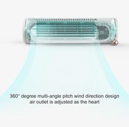 Torenventilator - Stille ventilator - Zomerse verkoeling - Bladloze technologie - 25 cm - Wit — thumbnail 4