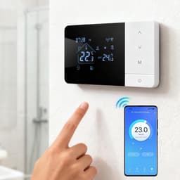 Slimme Thermostaat - App Bediening - Energie Besparen - Voice Control - 14 x 8.1 x 2 cm - Zwart Wit — thumbnail 5