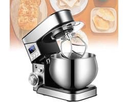 Keukenmachine - Mixer Hulp - Bakken Thuis - 6 Snelheden - 5.5 Liter - Roestvrij Staal