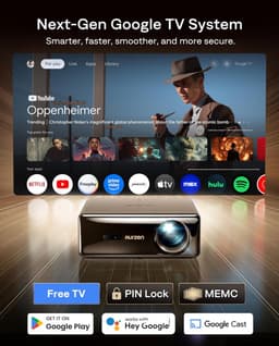 Projector 20W DoIby Audio - Native 1080P - HDR10, Autofocus & Keystone - Ideaal voor thuisbioscoop - SnelShoppen — thumbnail 2
