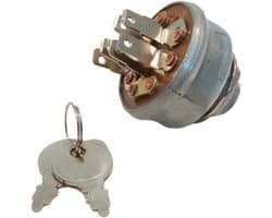 Vervangende Grasmaaier Schakelaar - Contactschakelaar Starter - Grasmaaier Starten - Met 2 Sleutels - 1 5/8 inch - Zilver